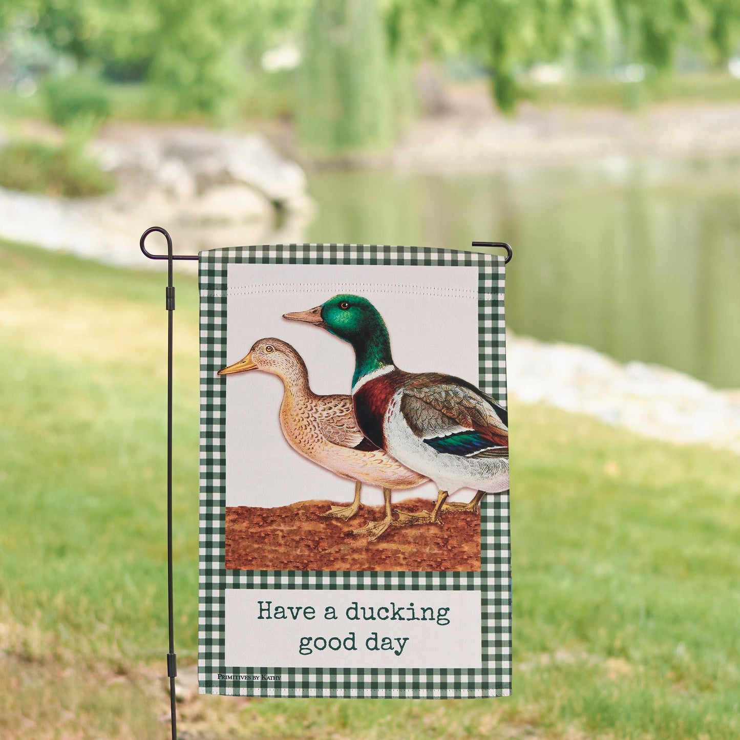 A Ducking Good Day Garden Flag