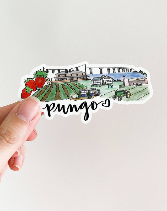 Pungo Virginia Skyline sticker - Large 5inx2in