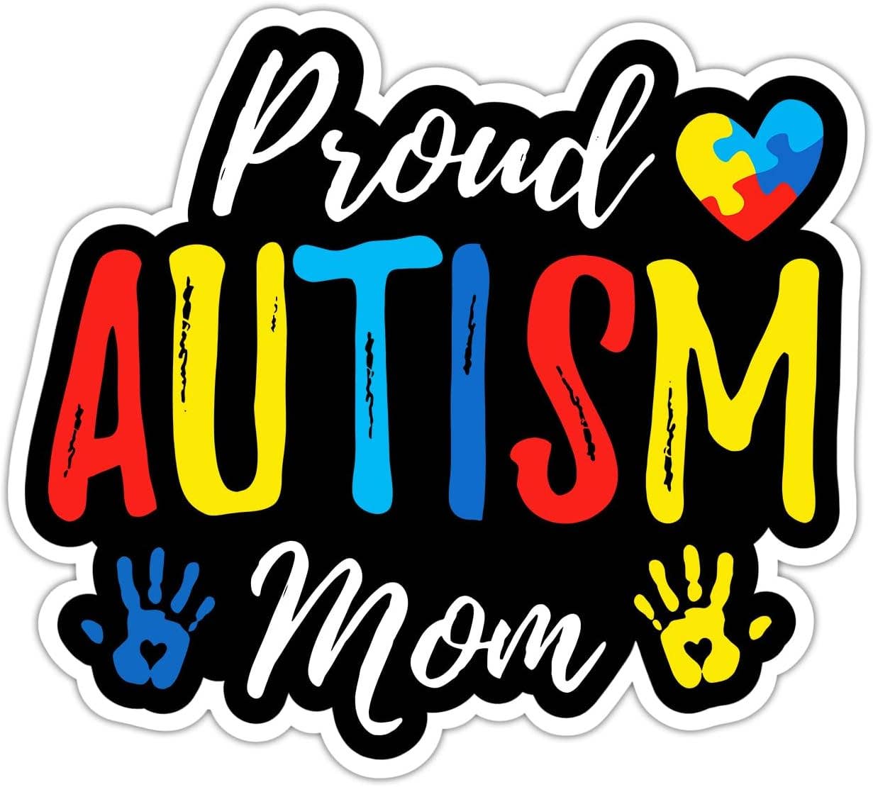 Proud Autism Mom Sticker Waterproof  Sticker