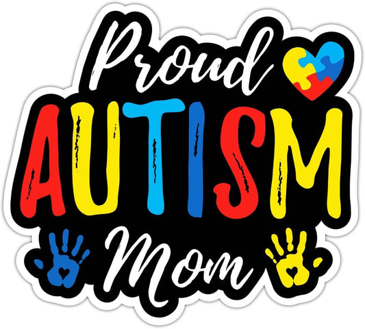 Proud Autism Mom Sticker Waterproof  Sticker