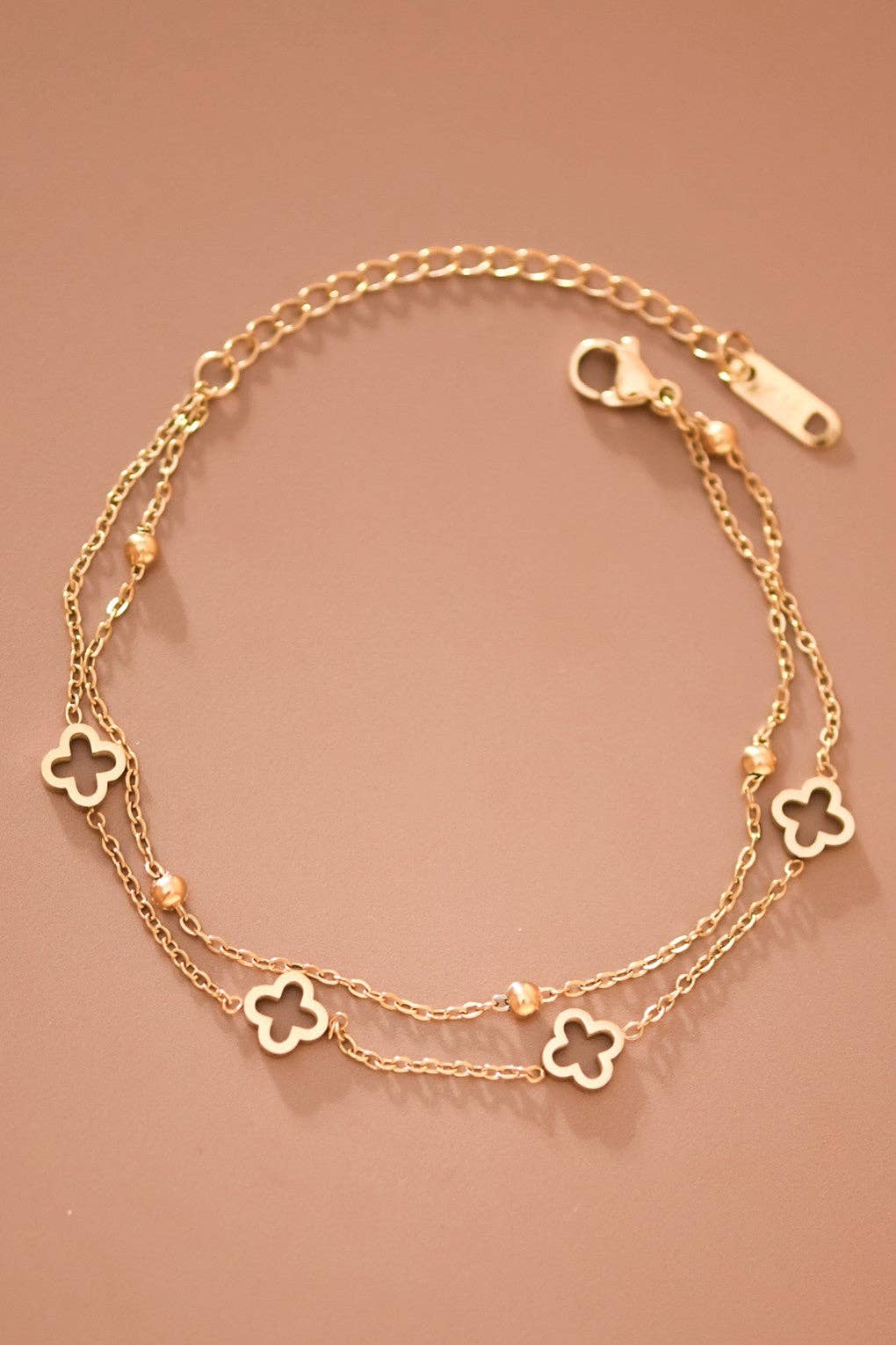 18K Gold Plated Waterproof Stainless Steel Chain Bracelet - 7715
