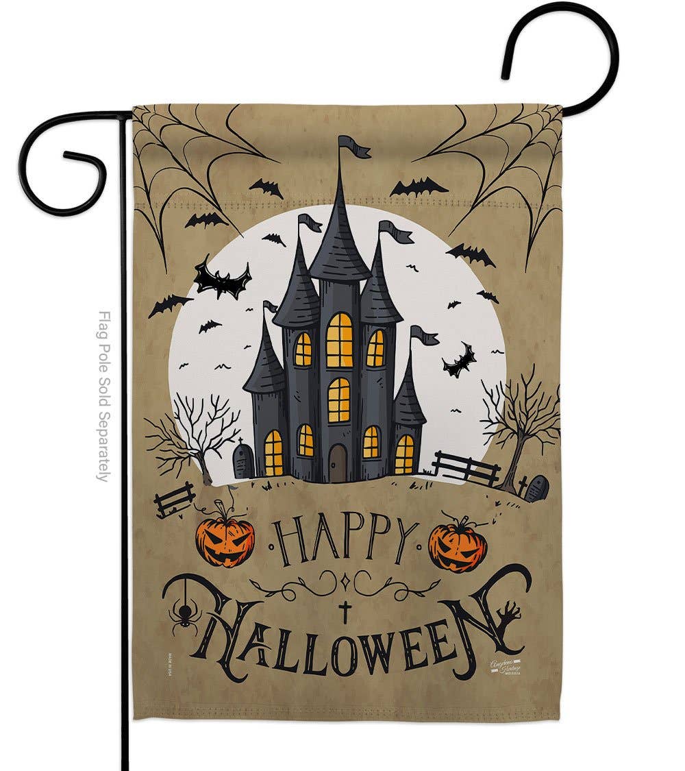 Halloween Castle Falltime Decor Flag