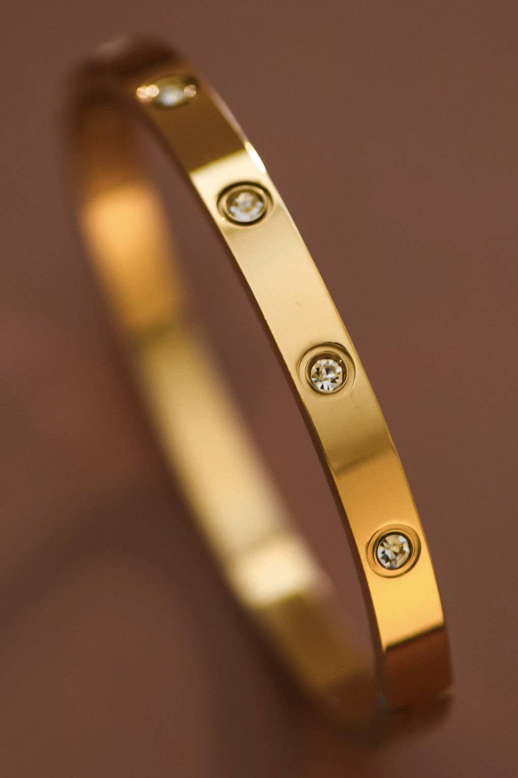 18K Gold Plated Waterproof Stainless Steel Bangle - 7036