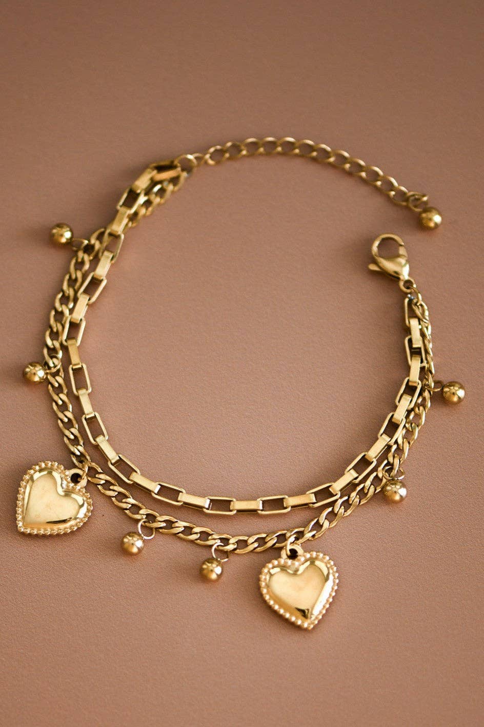 18K Gold Plated Waterproof Stainless Steel Chain Bracelet - 7434