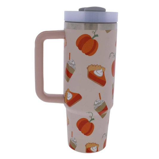 Pumpkin Pie 30 Oz. Tumbler With Straw and Handle