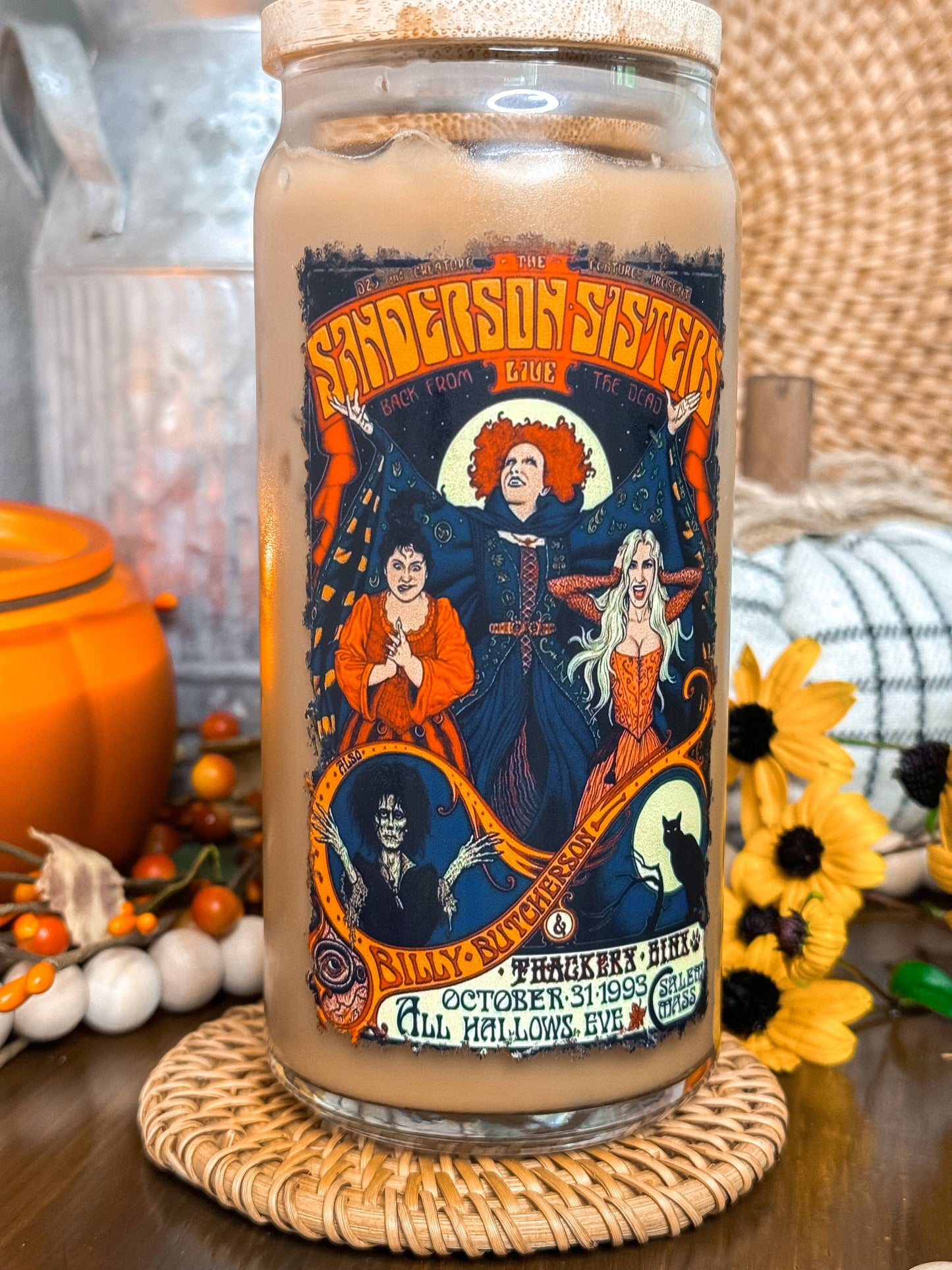 Sanderson Sisters Tour 16oz Halloween Glass Cup